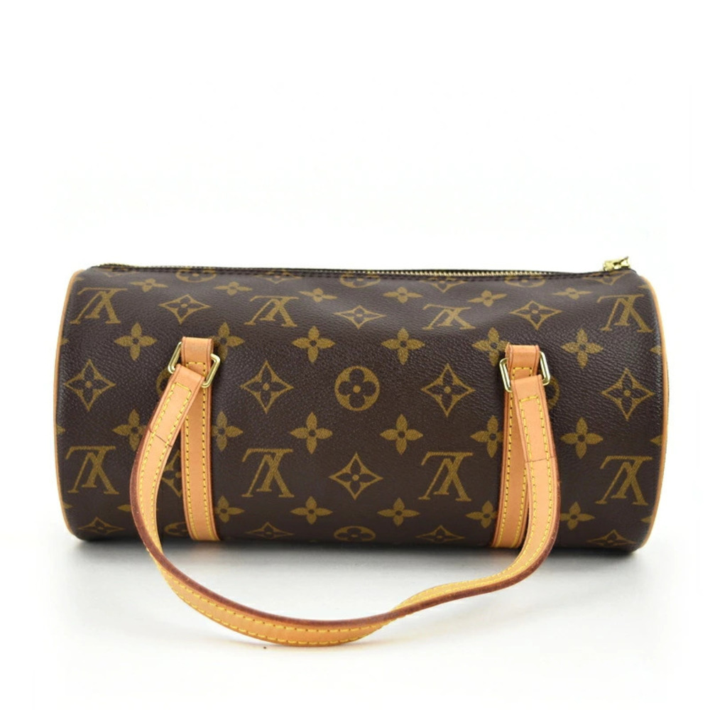 Louis Vuitton Papillon Handbag One Monogram Leather Brown